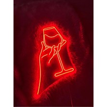 St. Morritz Şarap Kadehi Neon LED Tabela Yazı