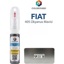 COLORGUARD FIAT 405 Okyanus Mavisi İğneli ve Fırçalı Özel Tasarım Şişe Rötuş Boyası ve Profesyonel Rötuş Çeliği Seti