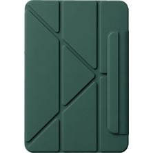 Pk Wear Apple iPad 2025 10.9 10.nesil (A16) Edz Manyetik Standlı Tablet Kılıfı - Koyu Yeşil