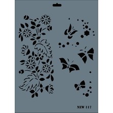 Ceylan Adam Mey Ithalat® Rich New Seri N-117 Stencil 35X25 cm