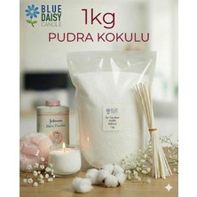 St. Morritz 1 kg Beyaz Pudra Kokulu Inci Tozu Mum ( 25 Adet 20 cm Fitil ile ) Toz Mum , Kum Mum , Kokulu Mum