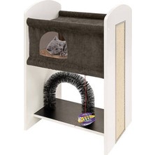 TeknoKapsül Cat Tree Leo Kedi Tırmalama ve Oyun Evi 50X37X84 cm