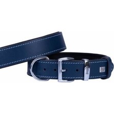 TeknoKapsül Konfor Deri Köpek Boyun Tasması Royalblue 3,5X47 55 cm