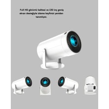 Renas Store Full Hd 4K Uyumlu Projeksiyon Cihazı 130 Inç Geniş Ekran Destekli