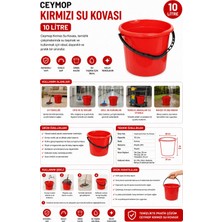 Cey Grup Ceymop Kırmızı Su Kovası 10 L