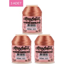 Renas Store 3 Adet Altınbaşak Oya ve Dantel Ipi 20 gr - Royaleks - No: 822