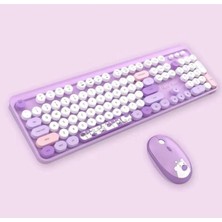 Pileli Store Hello Bear Mor Klavye Mouse Set