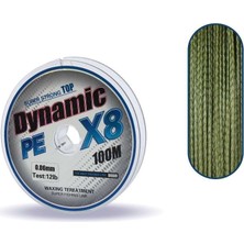 Captain Dynamic Soft Pe 8 Örgü Ip Misina 100MT Yeşil Standart 0.35 mm