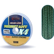 Captain Resistant Pe 4 Kat Ip Misina 100MT Yeşil Standart 0.28 mm
