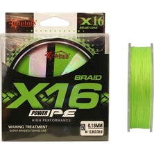 Captain X16 Power Pe 16 Örgü Spin Ip Misina 150MT Light Green Standart 0.22 mm