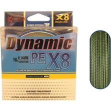 Captain Dynamic Soft Pe 8 Örgü Spin Ip Misina 150MT Yeşil Standart 0.20 mm