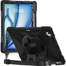 Store Apple iPad Air 11 2024 Kılıf (A2902-A2903) Heavy Defender Siyah [ipad Air 11 2024 ile Uyumlu Kılıf - Siyah]