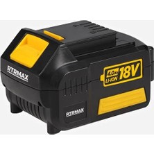 RTRMAX RTX1804 Akü  18V 4AH X-Lıon Akü Hızlı Şarj Özellikli 650 Gr Ağırlığında Güçlü Performans