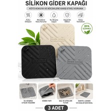 Evolis Kitchen 3 Adet Kötü Koku Önleyici Silikon Mat Banyo Mutfak Lavabo Balkon Gider Tıpası Kapağı Böcek Önleyici