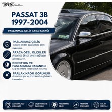 Volkswagen Passat 3b Uyumlu 1997-2004 Krom Ayna Kapağı 2 Parça Paslanmaz Çelik