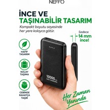 Neffo 10000MAH Magsafe 15W Kablosuz ve 22.5W Hızlı Kablolu Şarj Destekli Manyetik Powerbank