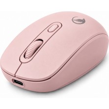 Sprange Sessiz Tık Şarj Edilebilir Kablosuz Mouse - Bluetooth 5.4 & 2.4ghz Çift Modlu Mouse Sr-M4 Pudra