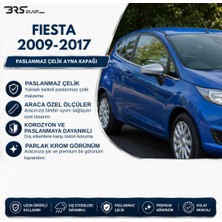 Brsplast Ford Fiesta Uyumlu 2009-2017 Krom Ayna Kapağı 2 Parça Paslanmaz Çelik