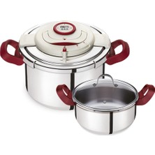 Tefal P44420 Clipso+ Precision Düdüklü Tencere Seti 6 L / 4,5 L Paslanmaz Çelik Gümüş Renk 1510001426
