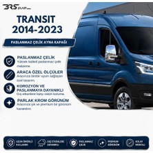 Brsplast Ford Transit Uyumlu 2014-2023 Krom Ayna Kapağı 2 Parça Paslanmaz Çelik