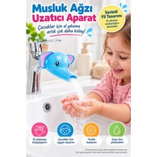 Toyfest Musluk Ağzı Uzatıcı Aparat Çocuk El Yıkama Yardımcısı Lavabo Başlığı Fil Figürlü 10x10x6,5 cm