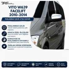 Brsplast Mercedes Vito W639 Facelift Uyumlu 2010-2014 Krom Ayna Kapağı 2 Parça Paslanmaz Çelik