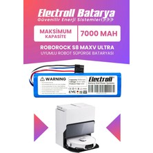 Electroll Roborock S8 Maxv Ultra Uyumlu Batarya (Maksimum Kapasite) 7000MAH Robot Süpürge Bataryası