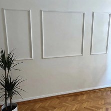 Ender Dekor (50-120-50) 4cm'lik Boyanabilir Hazır Kesilmiş Duvar Çıtası Paketi 3'lü