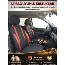 Mevas Favori Siyah K Serisi Volkswagen Caddy İle Uyumlu Tam Set Oto Koltuk Kılıfı Arka Koltuk 2+1