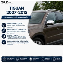 Brsplast Volkswagen Tiguan Uyumlu 2007-2015 Krom Ayna Kapağı 2 Parça Paslanmaz Çelik