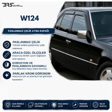 Brsplast Mercedes W124 Uyumlu Krom Ayna Kapağı 2 Parça Paslanmaz Çelik