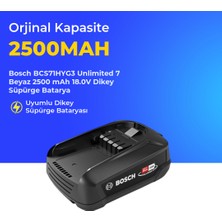 Ümit Maker Bosch BCS71HYG3 Unlimited 7 Beyaz 2500 Mah 18.0V Dikey Süpürge Batarya