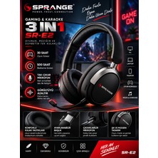Sprange Bluetooth 6.0 Aktif Gürültü Engellemeli Kablosuz Kulaklık Çıkarılabilir Mikrofonlu - Sd Kart Destekli Sr-E2