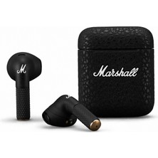 Marshall Minor III TWS Kulaklık, Kulakiçi Kullanım, 25 Saat Kablosuz Çalma Süresi, Siyah