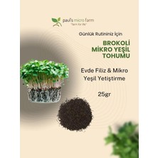 Pauls Micro Farm Ilaçsız Doğal Brokoli Tohumu 25 Gr