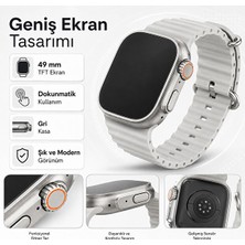 Hiltech T20 Ultra 2 49 mm Tft Ekran Akıllı Saat 4 Kordonlu Manyetik Şarjlı Gri Kasa