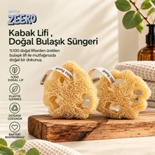 Going Zeero Doğal Kabak Lifi 2'li Kokusuz Bulaşık Süngeri Saf ve Doğal Özelliklerle Mutfak İçin