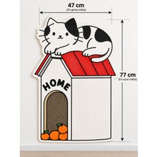 Beylini Dekoratif Kedi Tırmalama Halısı Yapışkanlı Duvar Tipi Baskılı Kedi Tırmalama Matı Mobilya Duvar Koruyucu