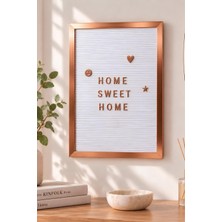Patladıgitti Büyük Boy Rose Gold Yazı Panosu Mesaj Tahtası 2 Adet Harf Seti