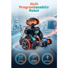 Farbu Oyuncak Clemento-Ni Bluetooth Bağlantılı Kodlanabilir Sesli Orta Seviye 25 cm Eğitici Çocuk Oyuncak Robotu