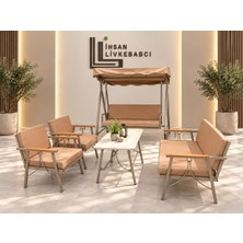 Elsa Model2+1+1 + Çift Kişiliksalıncaklı Bahçeve Balkon Mobilyası