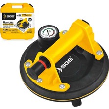 SGS958 170 kg Hava Pompalı Vakum Sistemli Saatli Vantuz Çap 20CM Cam Granit Seramik Laminat