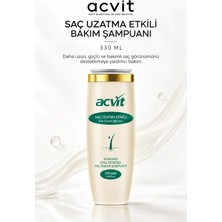 Acvit Saç Uzatma Etkili Şampuan 330 ML | İnce ve Seyrek Saçlar İçin Gürleştirici Bakım