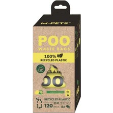 M-Pets Poo 100% Recycled Köpek Dışkı Poşeti Limon Kokulu 8X15 Yaprak