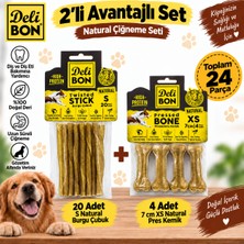 Delibon S Natural 20'li Burgu Çubuk ve 4x7 cm Pres Kemik 2'li Paket Seti