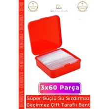 Denguva Özel Süper Güçlü Yapışkan Kolay Çıkarılabilir Çok Amaçlı 60 Parça Çift Taraflı Şeffaf Bant 3 Adet