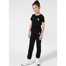 Champion Siyah Kadın Sweatpant 405221-ELASTIC Cuff Pants