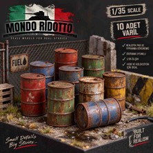 1/35 Model Maket Diorama Malzemeleri Yağ Yakıt Varil 10 Adet Boyasız