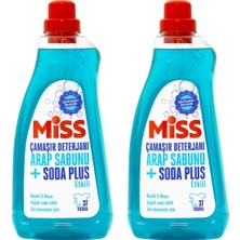 Miss Sıvı Çamaşır Deterjanı Arap Sabunu + Soda Etkili 1.5 Lt 2 Li