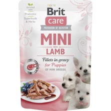 Brit Care mini Kuzu Etli Soslu Yavru Köpek Yaş Maması 85GR